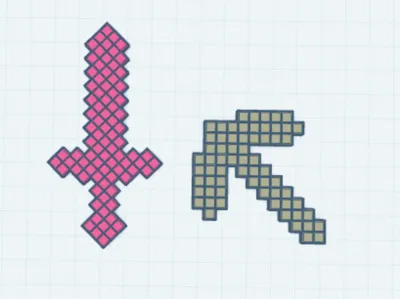 Minecraft fast print sword and pickaxe