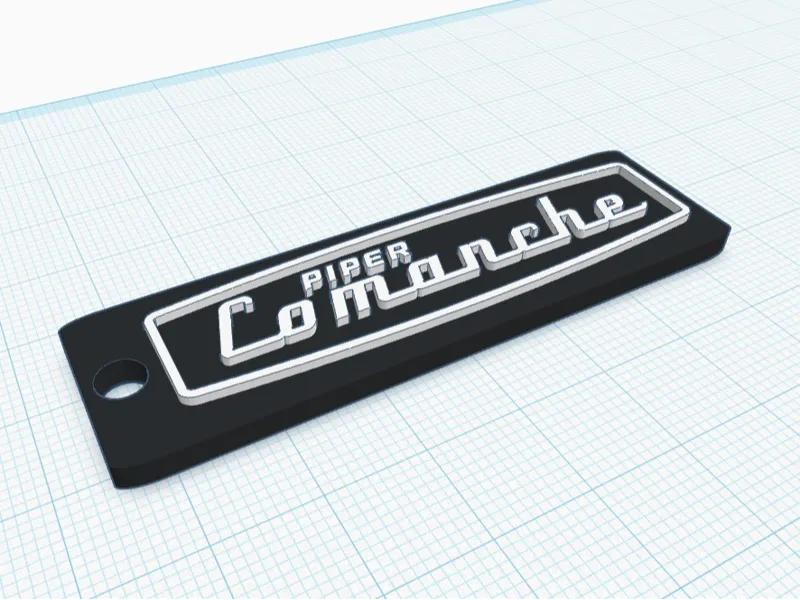 Piper Comanche key chain 