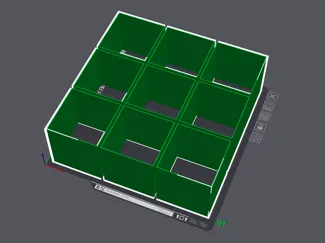 Dresser Organizer Cut-Outs 3" Wide 3.25" Height