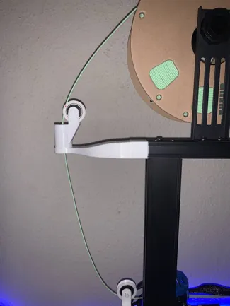 Ender 3 v2 filament guide + dust filter + bearing.