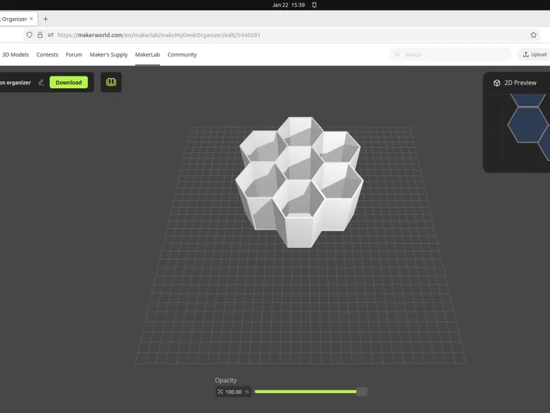hexagon organizer