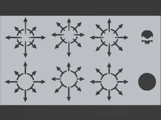Chaos Stars Airbrush Stencil