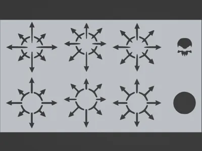 Chaos Stars Airbrush Stencil