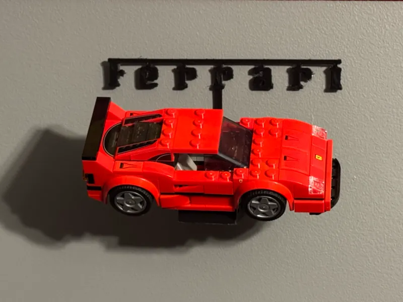 LEGOs Speed Champions Ferrari F40 Wall Mount
