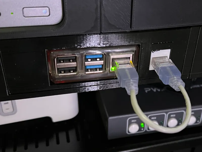 Rackmod Raspberry Pi pressure mount with keystone