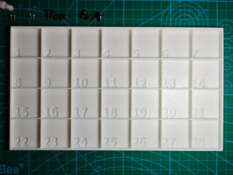 带数字的螺丝零件托盘