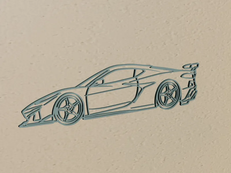 Room decour chevy corvette car