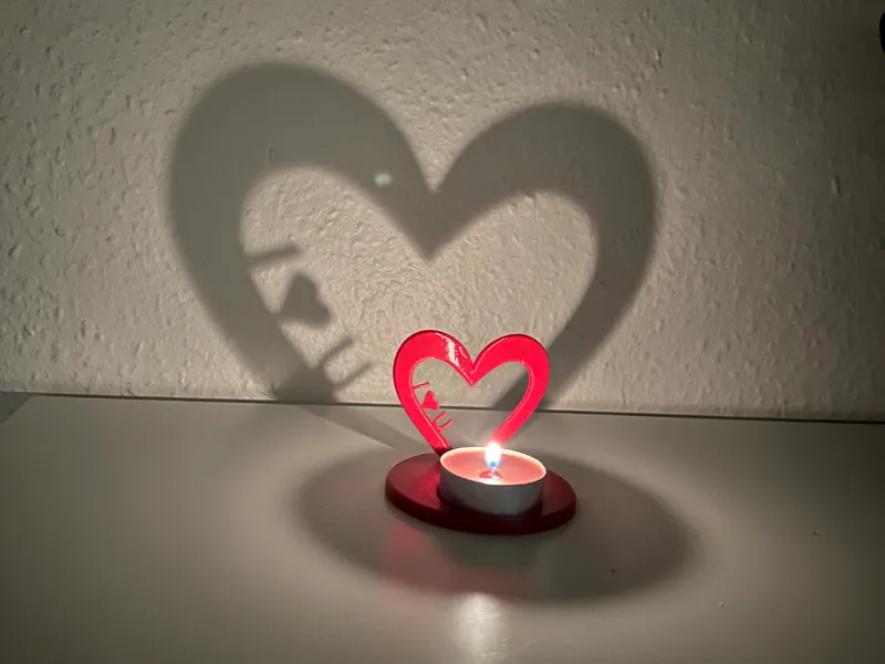 Tealight holder heart - Valentine's Day
