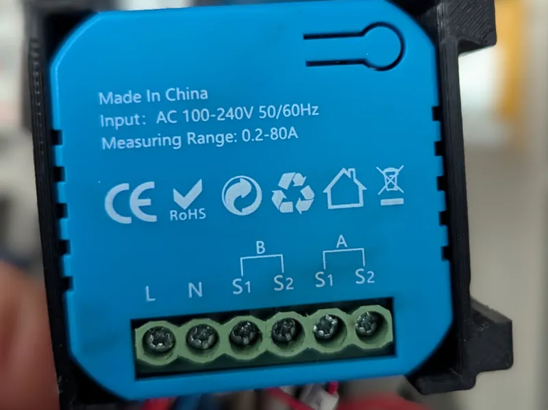 Support rail din Tuya Smart meter PJ1203A
