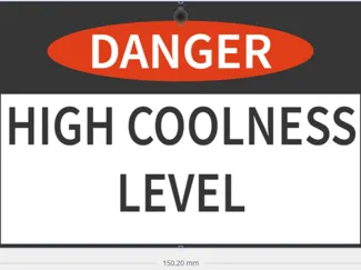 Danger: high coolness sign room decor