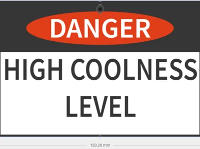 Danger: high coolness sign room decor