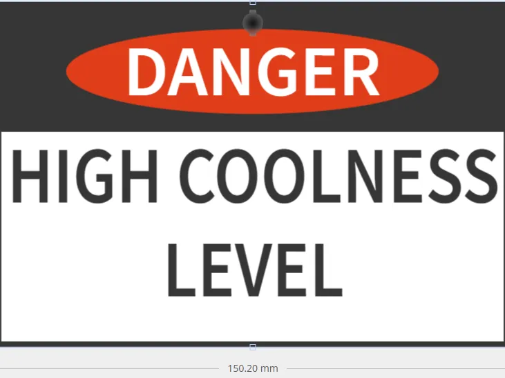 Danger: high coolness sign room decor