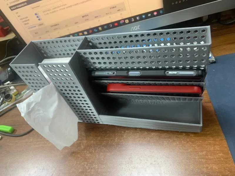 抽纸盒加手机收纳盒