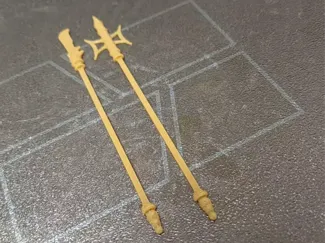 竹节人武器之关公大刀和方天画戟