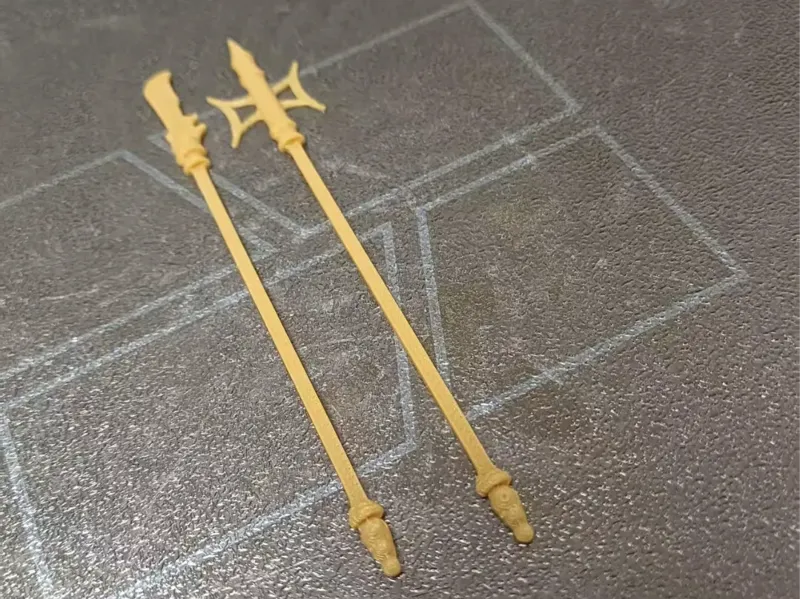 竹节人武器之关公大刀和方天画戟