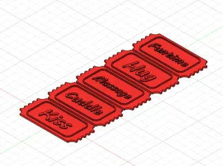 Simple Valentine tickets