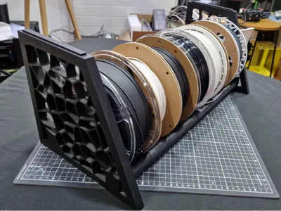 Supports 6 Stackable Spools