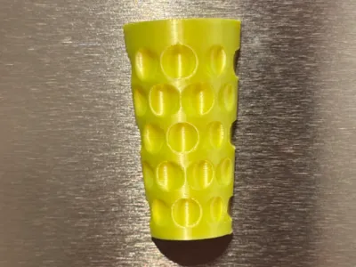 Double-walled glass refrigerator magnet