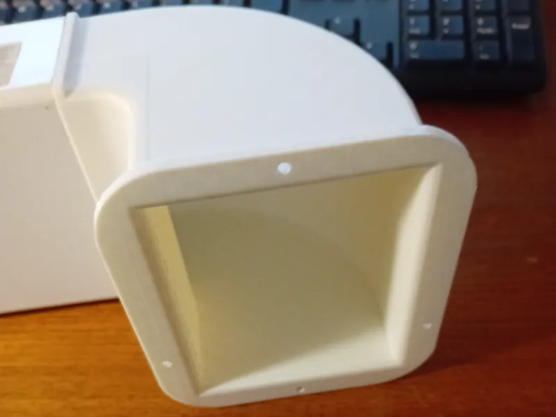 90° exhaust adapter to 54x110 mm tubing