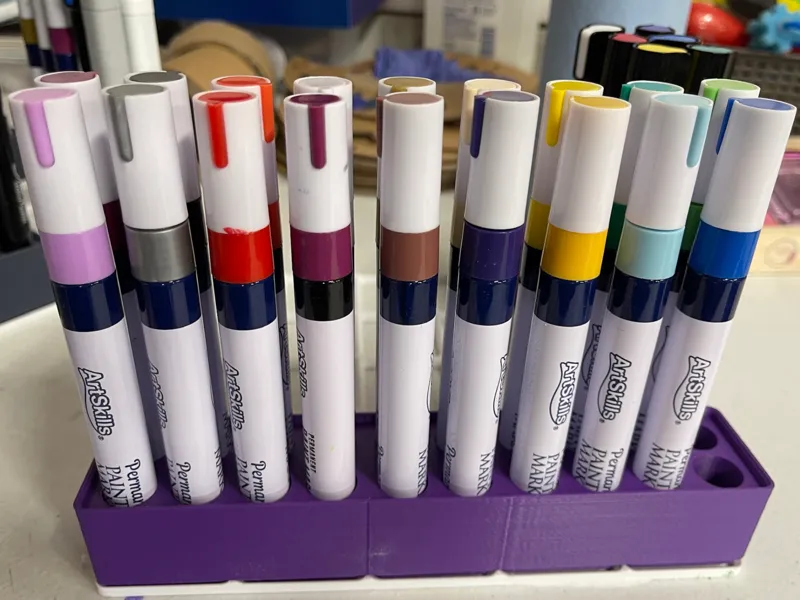 Gridfinity 20x & 16x Paint Marker Holder: 1x4 &1x5