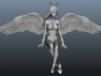 逼真的美女天使