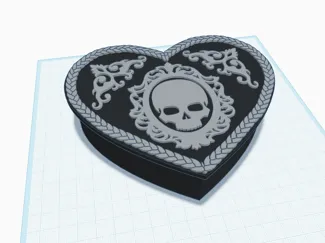 Ornate Skull Heart Chocolate Box (Fixed 1/24/25)