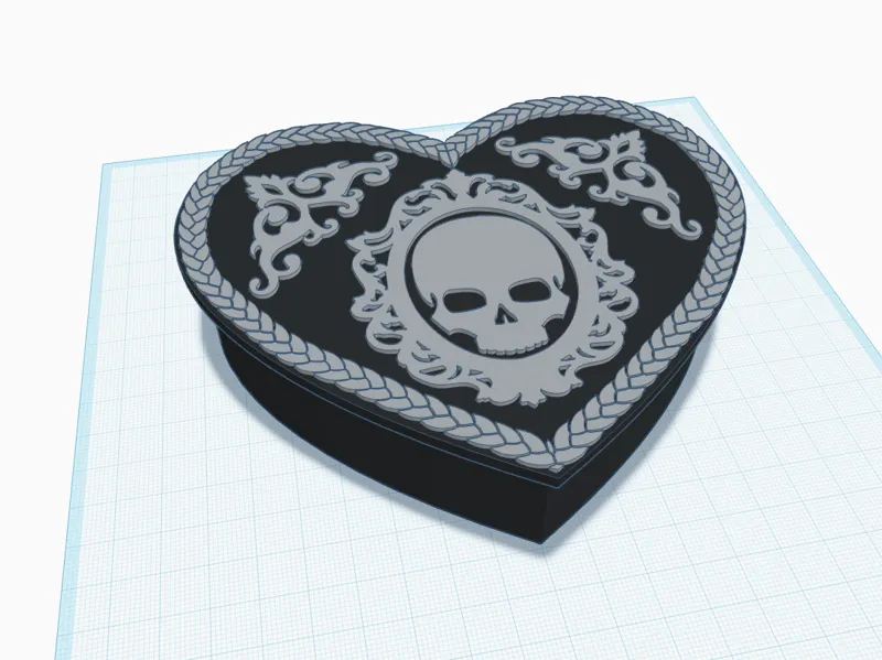 Ornate Skull Heart Chocolate Box (Fixed 1/24/25)
