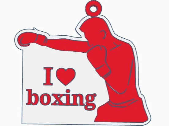 I love boxing keychain