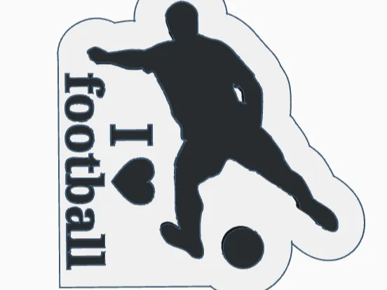 I love football keychain