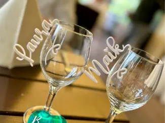 Nametags for drinking glasses