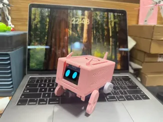 智能桌宠3D打印外壳,赛博小狗外壳