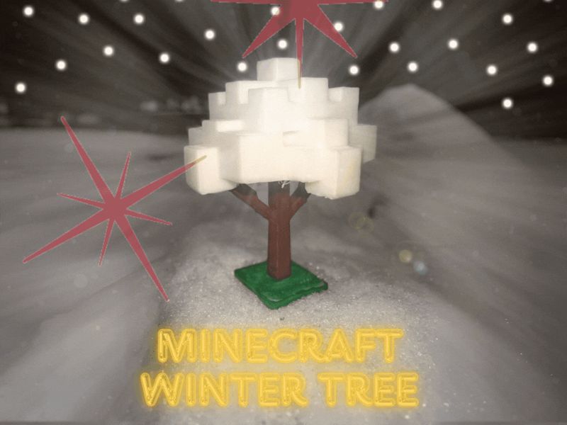 Minecraft winter tree