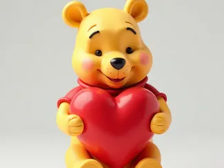 Winnie-the-Pooh Love Heart Valentines