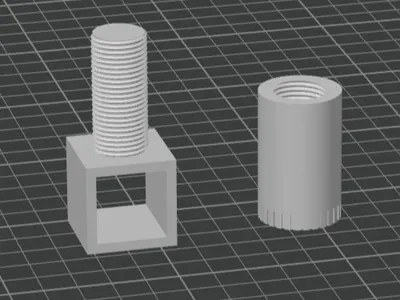 Adjustable leg for aluminum profile 20 x 20