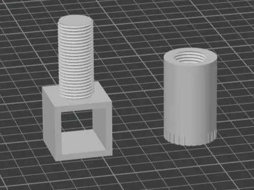 Adjustable leg for aluminum profile 20 x 20