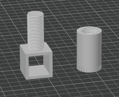 Adjustable leg for aluminum profile 20 x 20 by Light Vitek - MakerWorld
