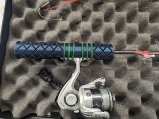 Ice fishing rod handle