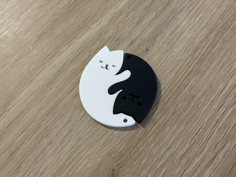 Couple Cats Keychain