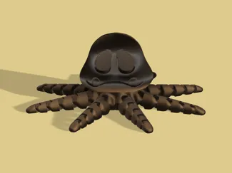 Goomba Octopus, flexible octopus with Goomba head