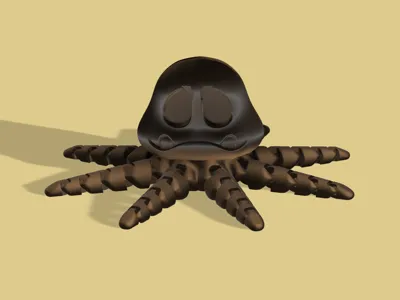 Goomba Octopus, flexible octopus with Goomba head