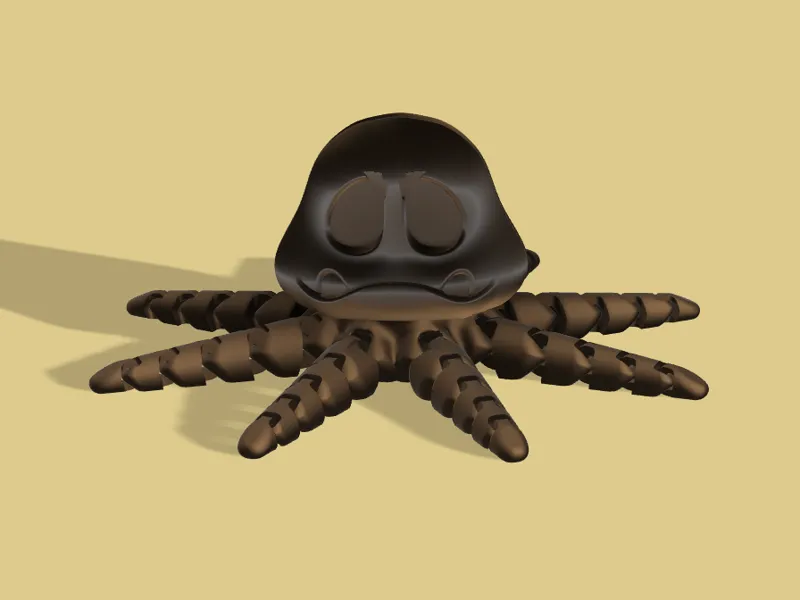 Goomba Octopus, flexible octopus with Goomba head