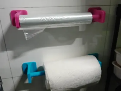 Kitchen Cling Film/Paper Towel/Storage Bag Rack