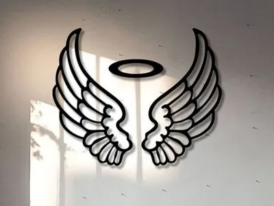wall art 2d -angel wings
