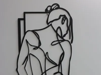 wall art 2d - cute girl