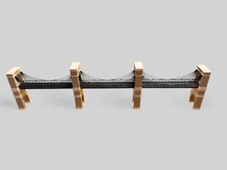 00 Gauge Train suspension bridge