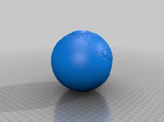 Lithophane / 3d model of Earth 