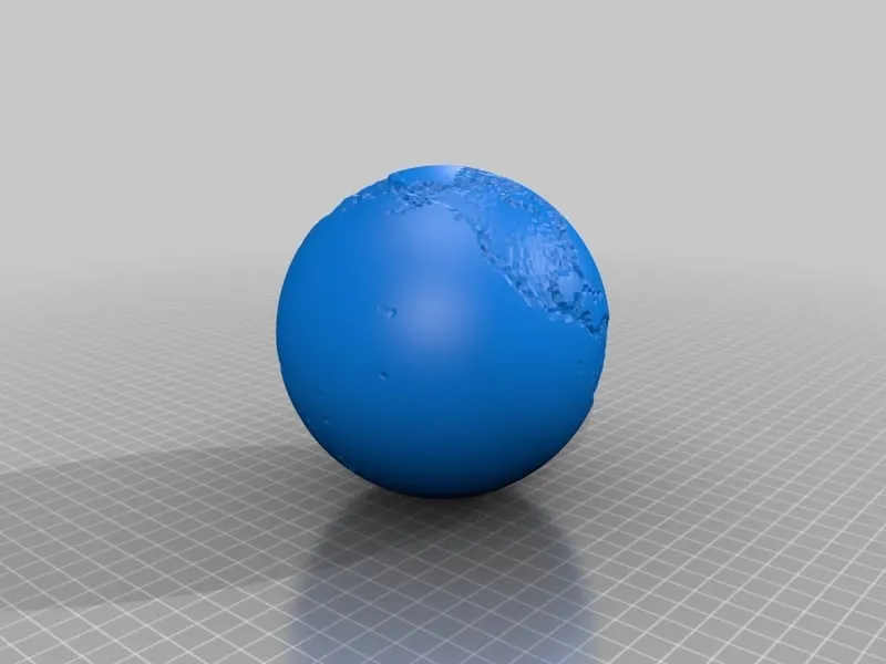 Lithophane / 3d model of Earth 