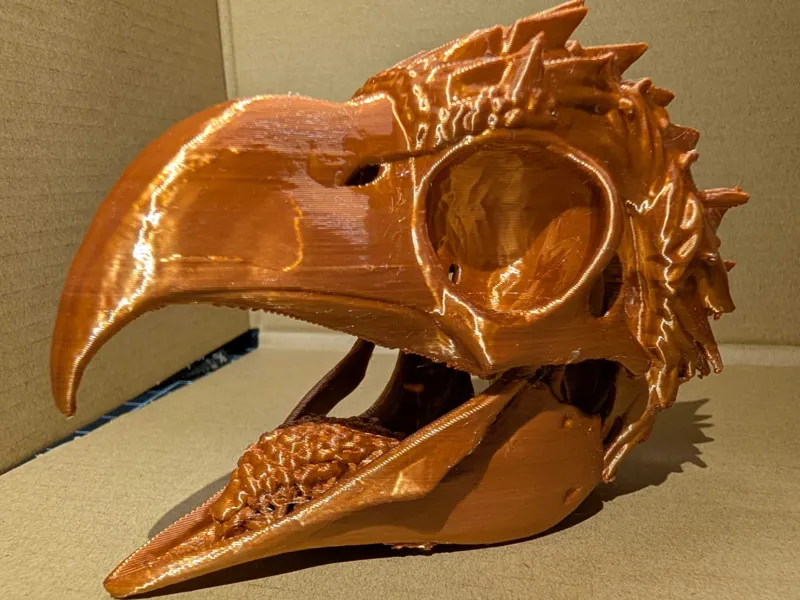 Crazy Bird Skull - AI Generated & Test Printed