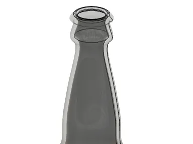 Bouteille en verre décorative