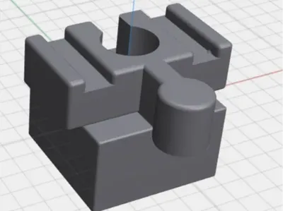 Large-particle building block train track bridge piers